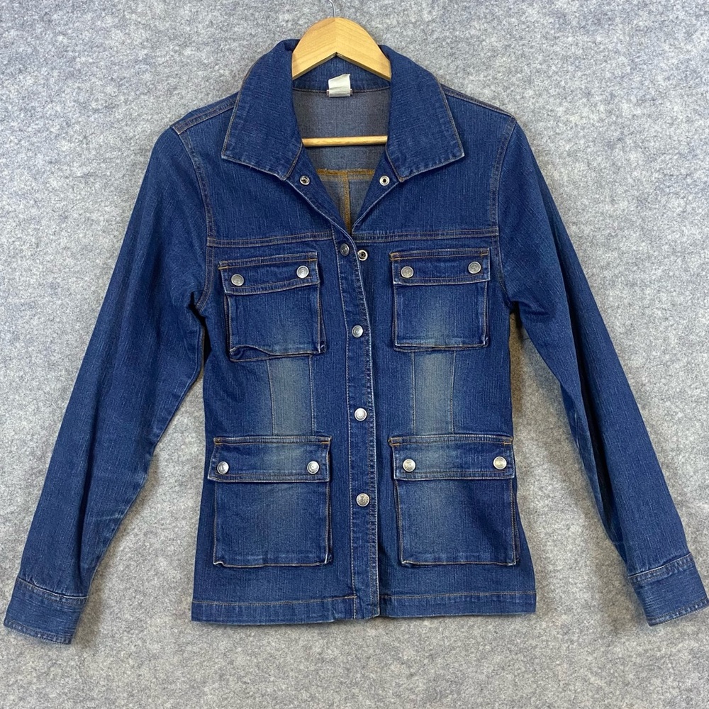 Clothes Compact Vintage Denim Jean Jacket Women’s Size S Blue Classic Casual